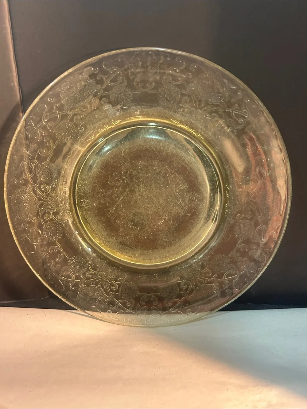 Hazel atlas yellow depression glass salad plates - Set of 2